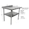 Bk Resources Work Table Stainless Steel Undershelf, Plastic feet 1.5" Riser 30"x24" SVTR-3024 - alternate 8